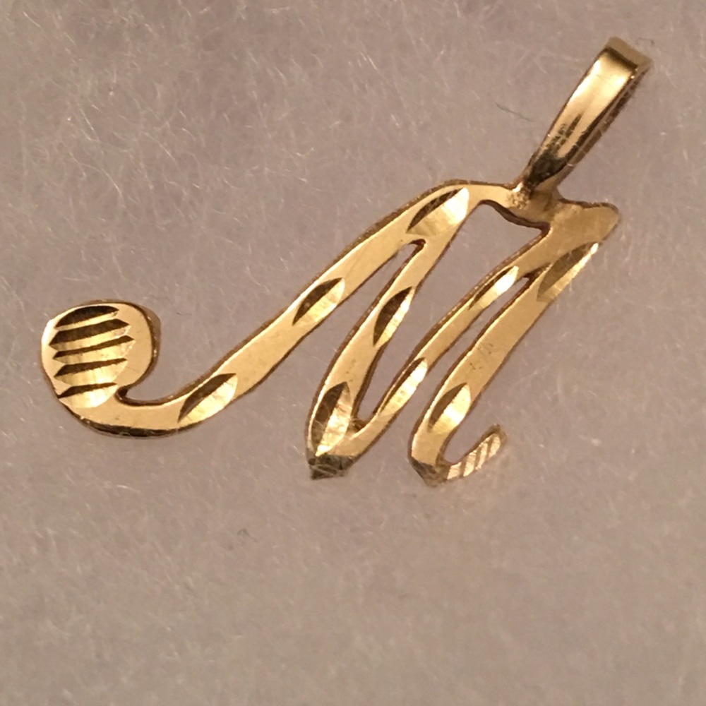 14 k gold M initial
